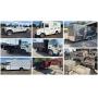 Dump Trucks, Trucks, Work Vans, Enclosed Trailer, Equipment Trailers Dump Trailer, Mezzanine, Metal Racking, Pavers, Block, Landscape Material 