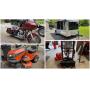 Harley Roadglide, Trailers, Memorabilia, Shop Tools, Mower And More! 