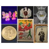 Gold And Silver Jewelry, Boyd's Animals, Gold And Silver Coins, WWII Posters And Memorabilia