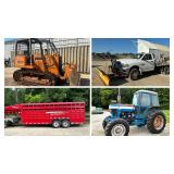 Tractors, Trucks, Dozers, Quality Hay & Farm Equipment, Trailers, SP Fertilizer Spreader, Combine