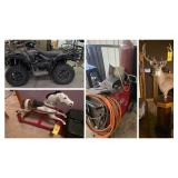 2024 Polaris Sportsman 570 EFI 4X4 ATV, Lincoln 256 Power Mig Welder, Aluminum Fishing Boat, Tools, Shelves, Furniture, Hunting and Fishing Items, Don Drumm Pieces, Tree Stands, Outdoor Items