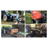 Ford Tractors, Kubota Round Baler, Farm Equipment, Autos, Four-Wheeler, Etc.