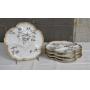 Five Limoges porcelain oyster plates