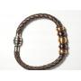 $150. S/Steel Brown Leather Men's Bracelet with
