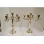 PAIR OF 5 ARM STERLING SILVER CANDLEBRA